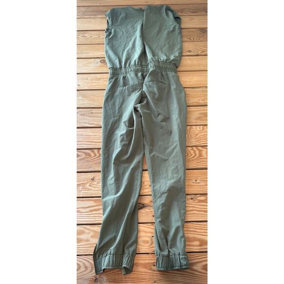 Albion Women’s Cap sleeve Jet Setter jumpsuit size XXS Green P1 - Picture 2 of 7